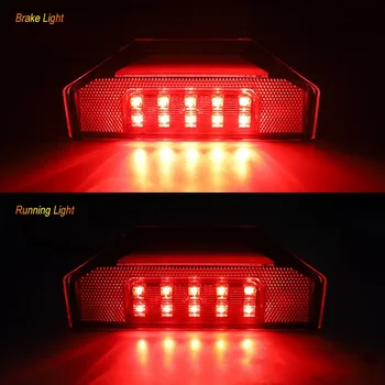 Червена Леща UTV LED Задна Светлина за Движение на Стоп-Сигнал от Ляво на Дясно, За да Polaris Ranger 570 900 1000 XP 2013-2020 2412774 2411866