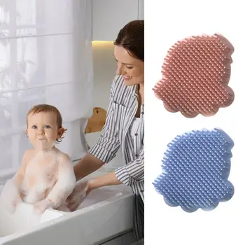 Четка за детска баня, силиконова четка с шампоан за новородени, детска четка за душата, дюза за измиване на косата, масаж на четка за баня