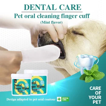 Четка за зъби за кучета, котки, набор от четка за зъби, мокри кърпички за почистване на зъбите на домашни любимци, устраняющие лош дъх, котешки Зъбни камъни за почистване на устната кухина