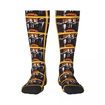 Чорапи за възрастни Стръмен Криминално чтиво Джон Траволты 7 е Добра пропускливост на въздух Забавни графични ластични чорапи в стил ретро