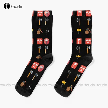 Чорапи за хвърляне на брадва, Унисекс, За възрастни, юноши и младежи, Персонални Потребителски 360 ° Цифров Печат HD Висококачествен Коледен подарък
