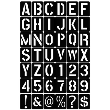 Шаблони с букви и цифри за Рисуване върху Дърво Множество Форма с Азбука Здрав Совалка