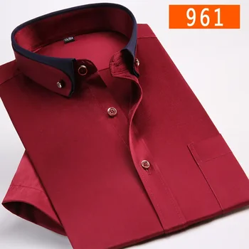 Шарени памучен годишната благородна нова мода мъжка клетчатая официалната ежедневна мъжка риза с къс ръкав супер голям размер M-9XL 923